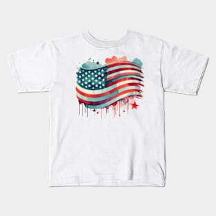 USA Flag Kids T-Shirt